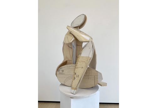 Folded Female Woman Seated V