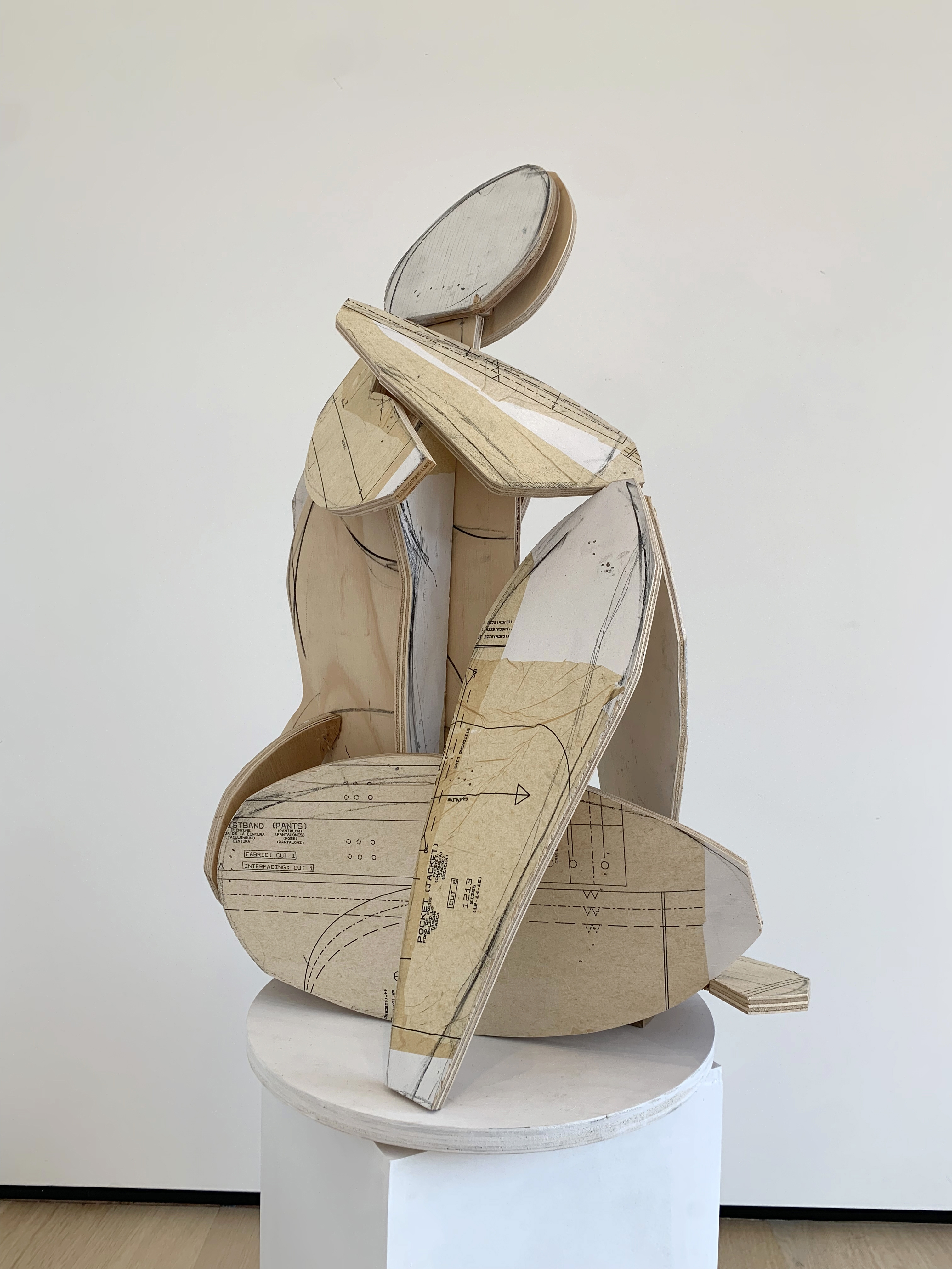 Folded Female Woman Seated V