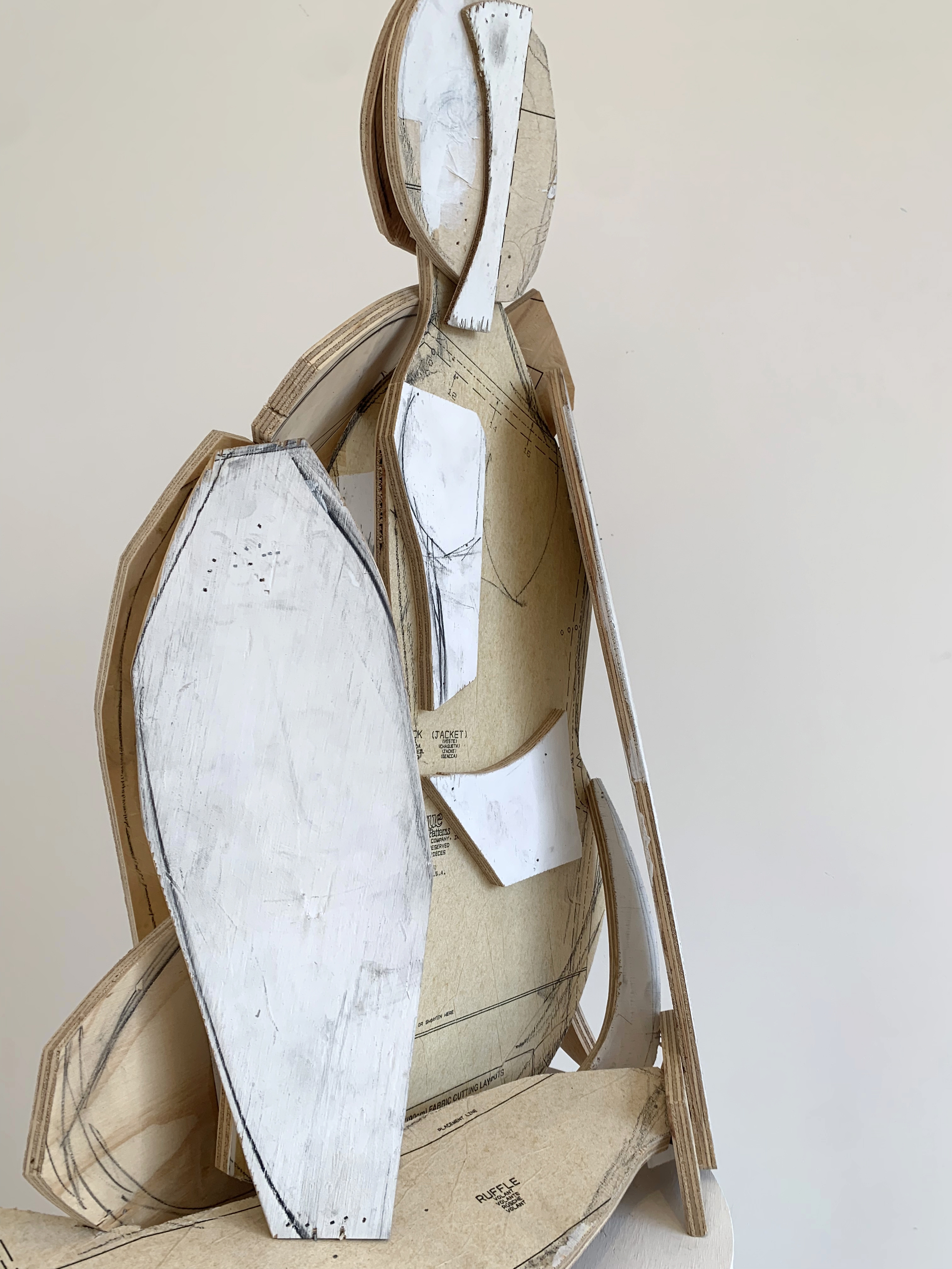 Folded Female Woman Seated V