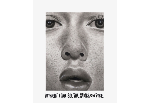 At night I can see stars on fire