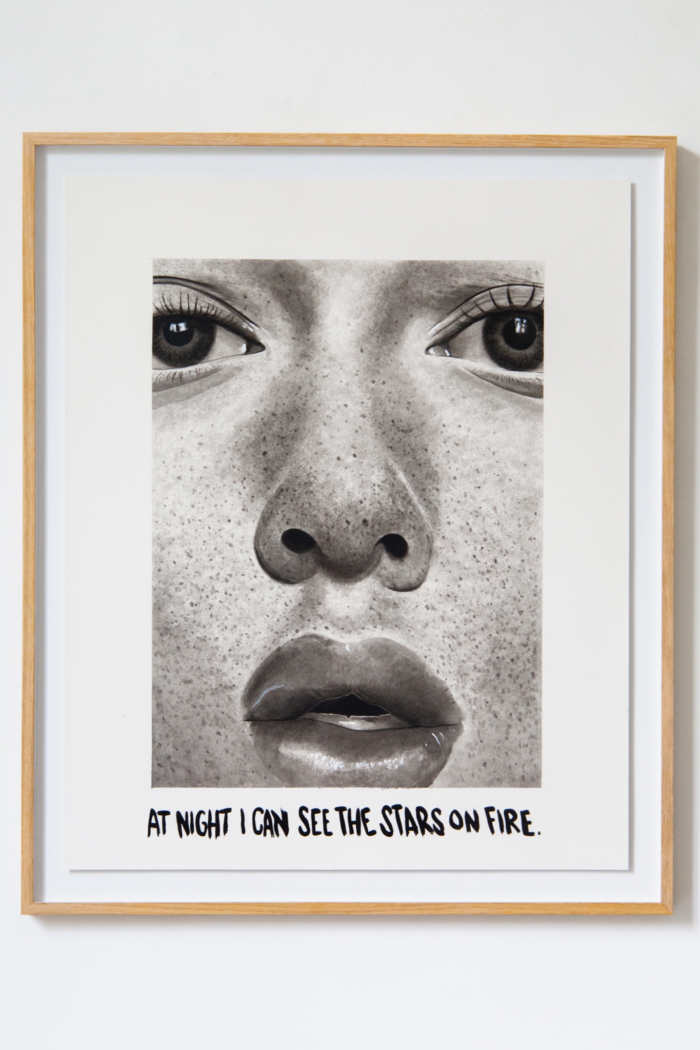 At night I can see stars on fire