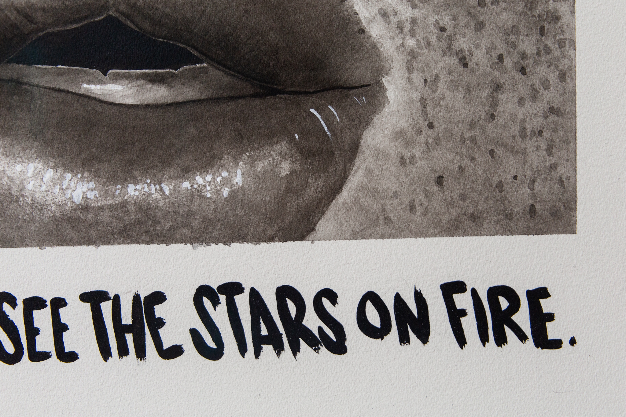 At night I can see stars on fire