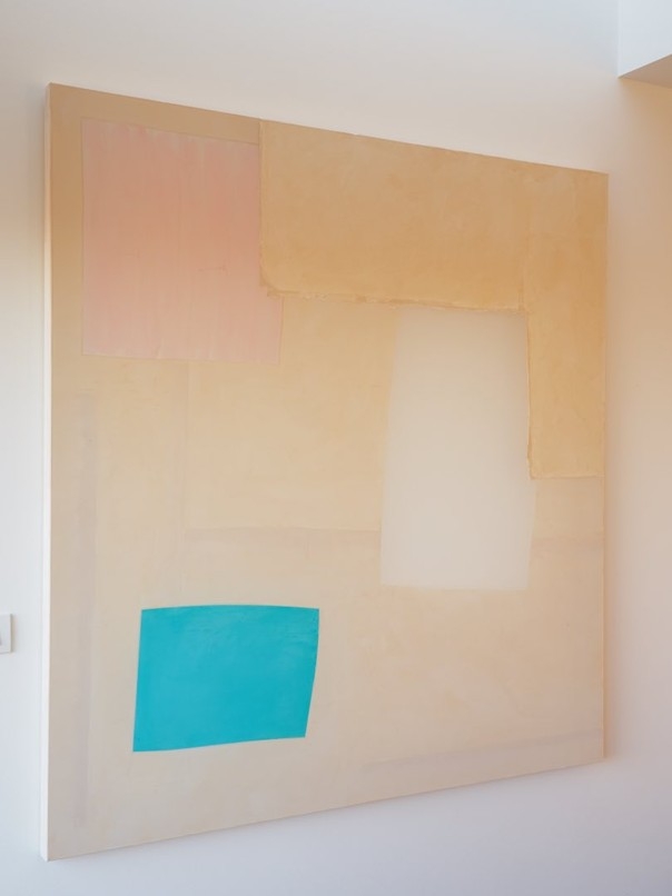 Patchwork composition II-b blue