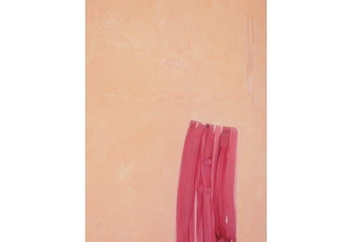 "Cento Moduli" peach, ice blue, burgundy red