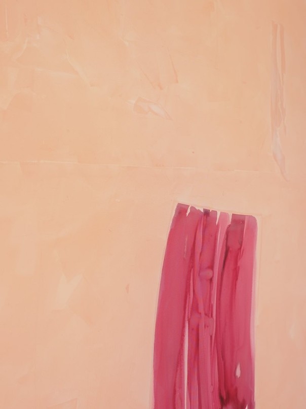 "Cento Moduli" peach, ice blue, burgundy red