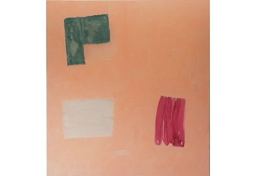 "Cento Moduli" peach, ice blue, burgundy red