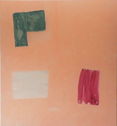 "Cento Moduli" peach, ice blue, burgundy red