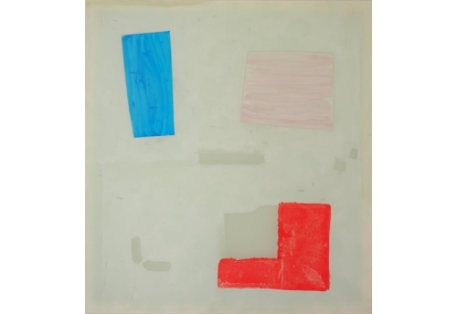 "Cento Moduli" manganese blue, red, dusty green