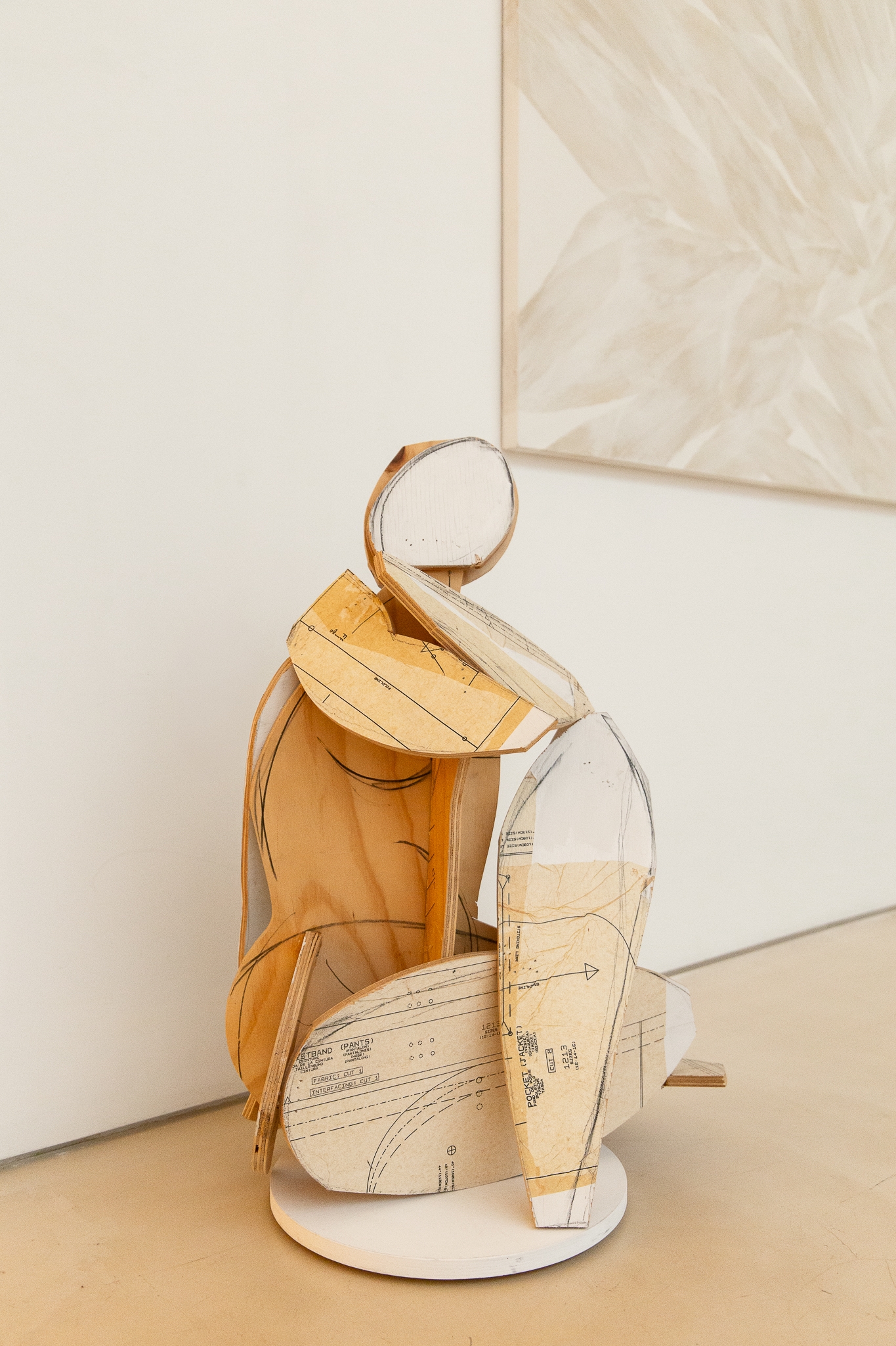 Folded Female Woman Seated V