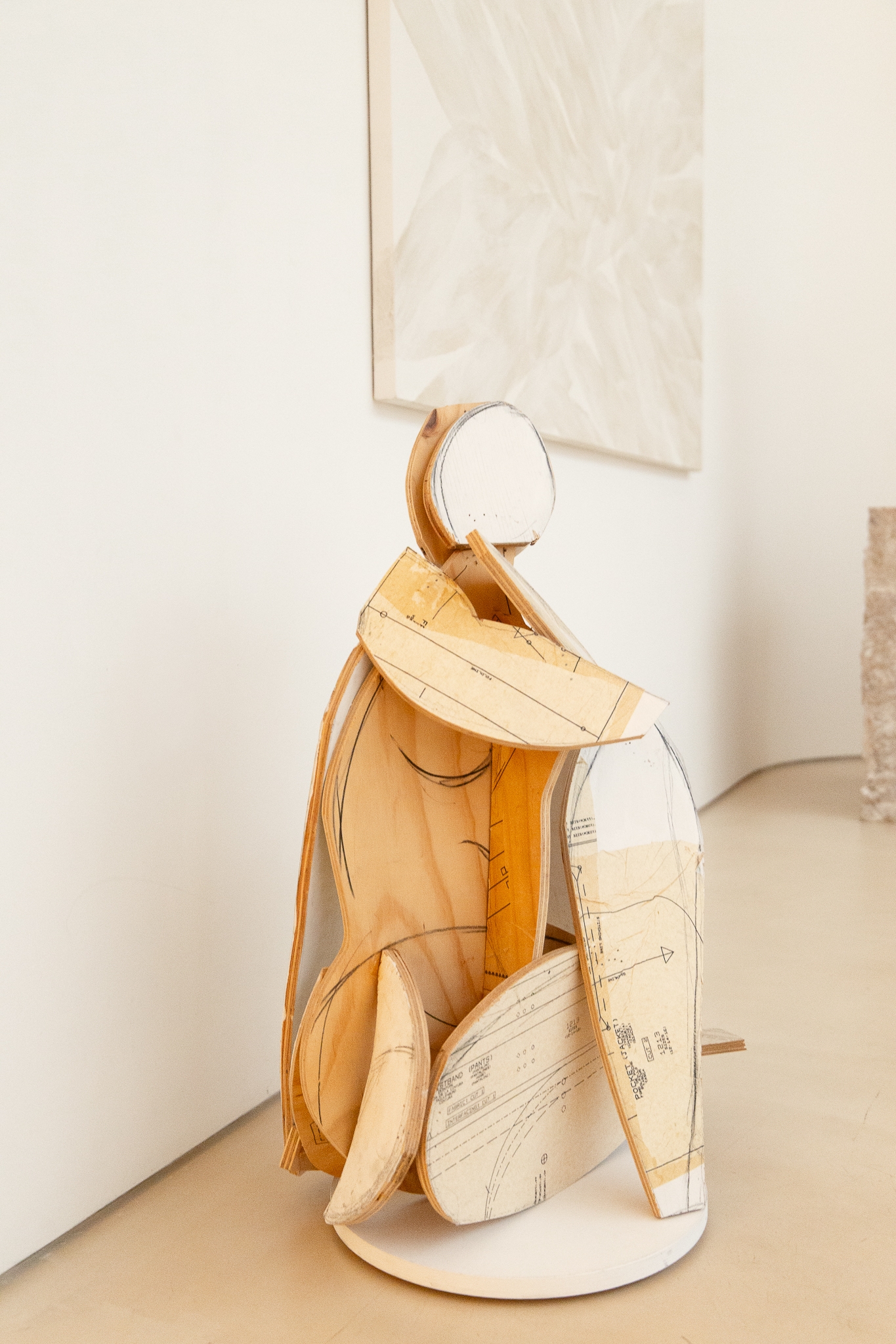 Folded Female Woman Seated V