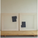 Enigma – Diptych, Blue Black, Ecru
