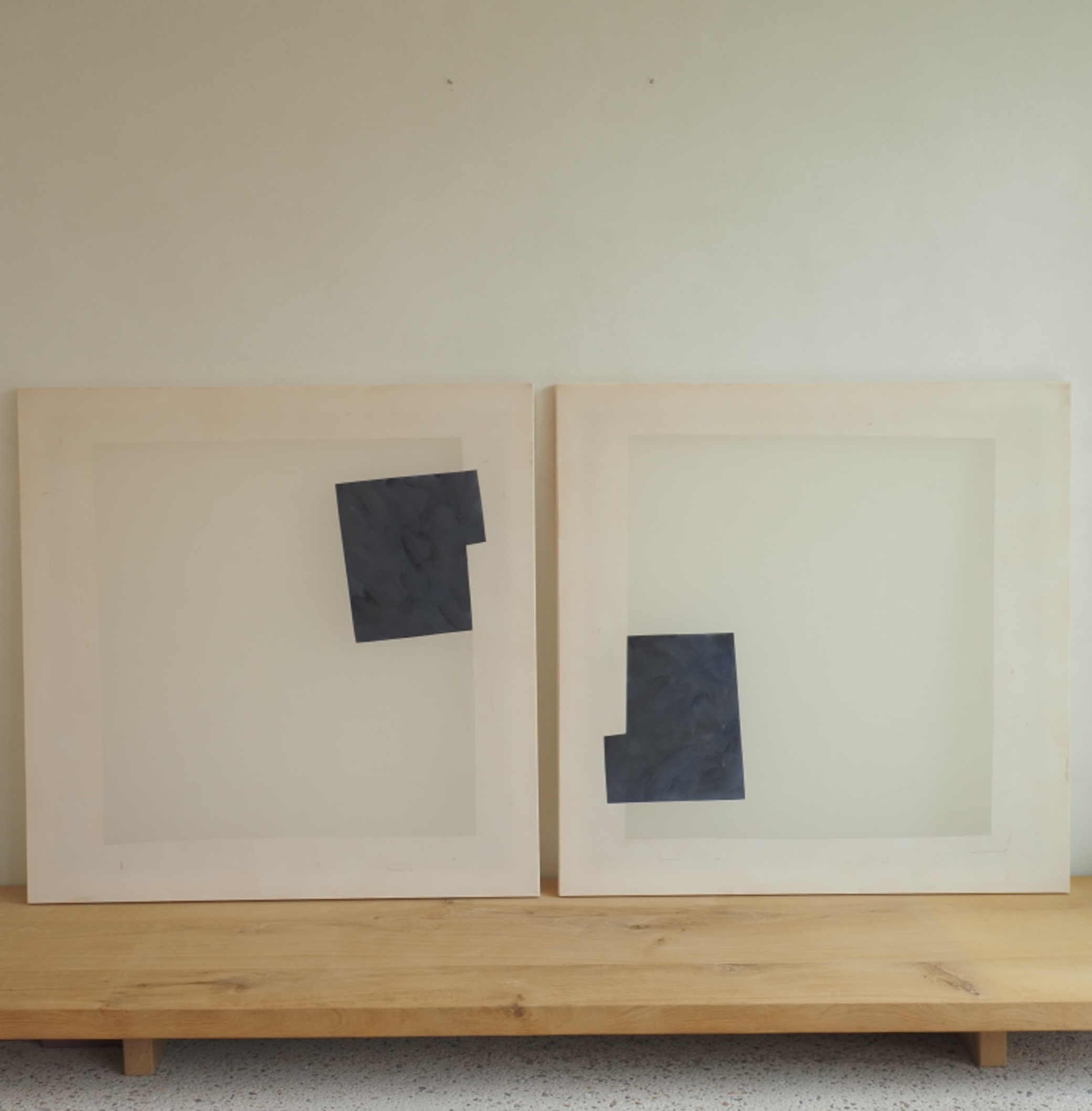 Enigma – Diptych, Blue Black, Ecru