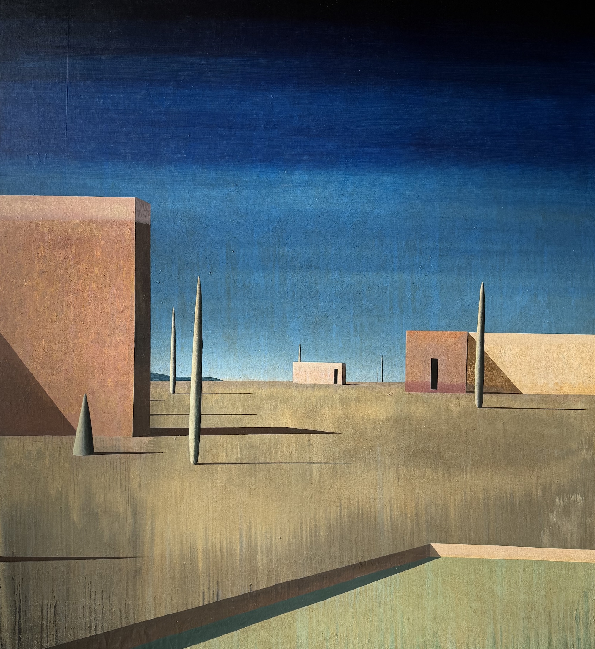 Paisatge amb 6 xipres