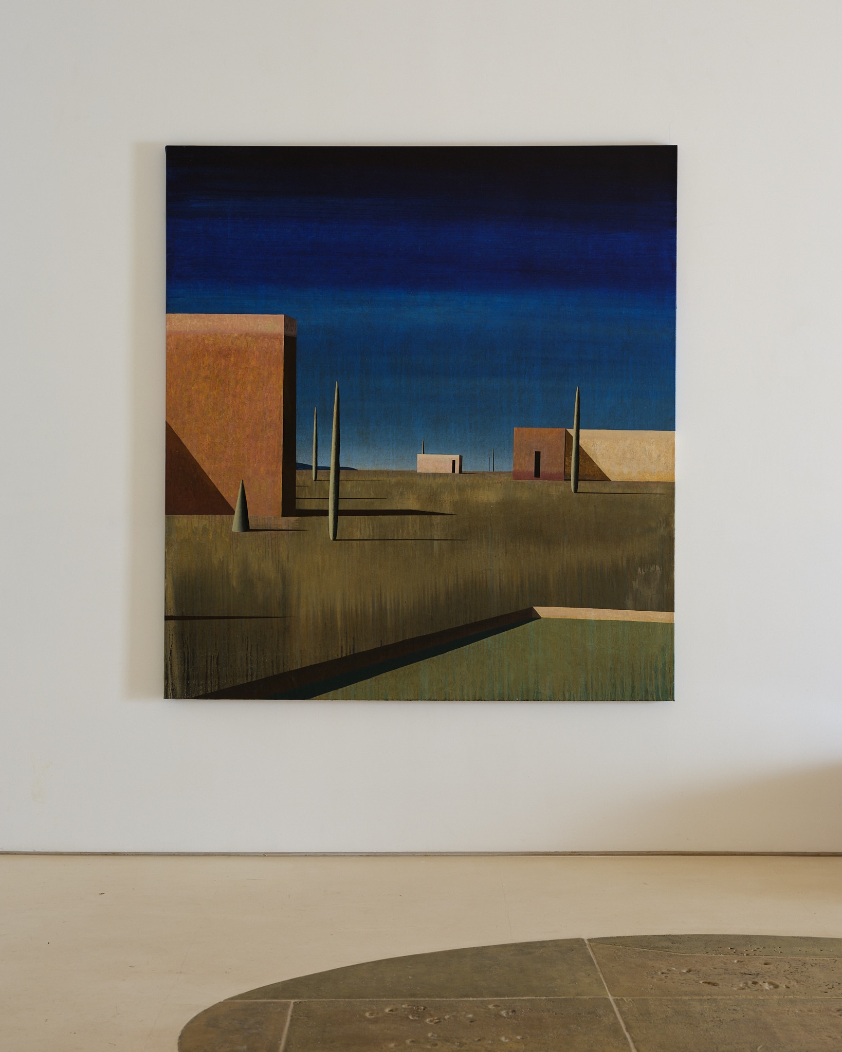 Paisatge amb 6 xipres