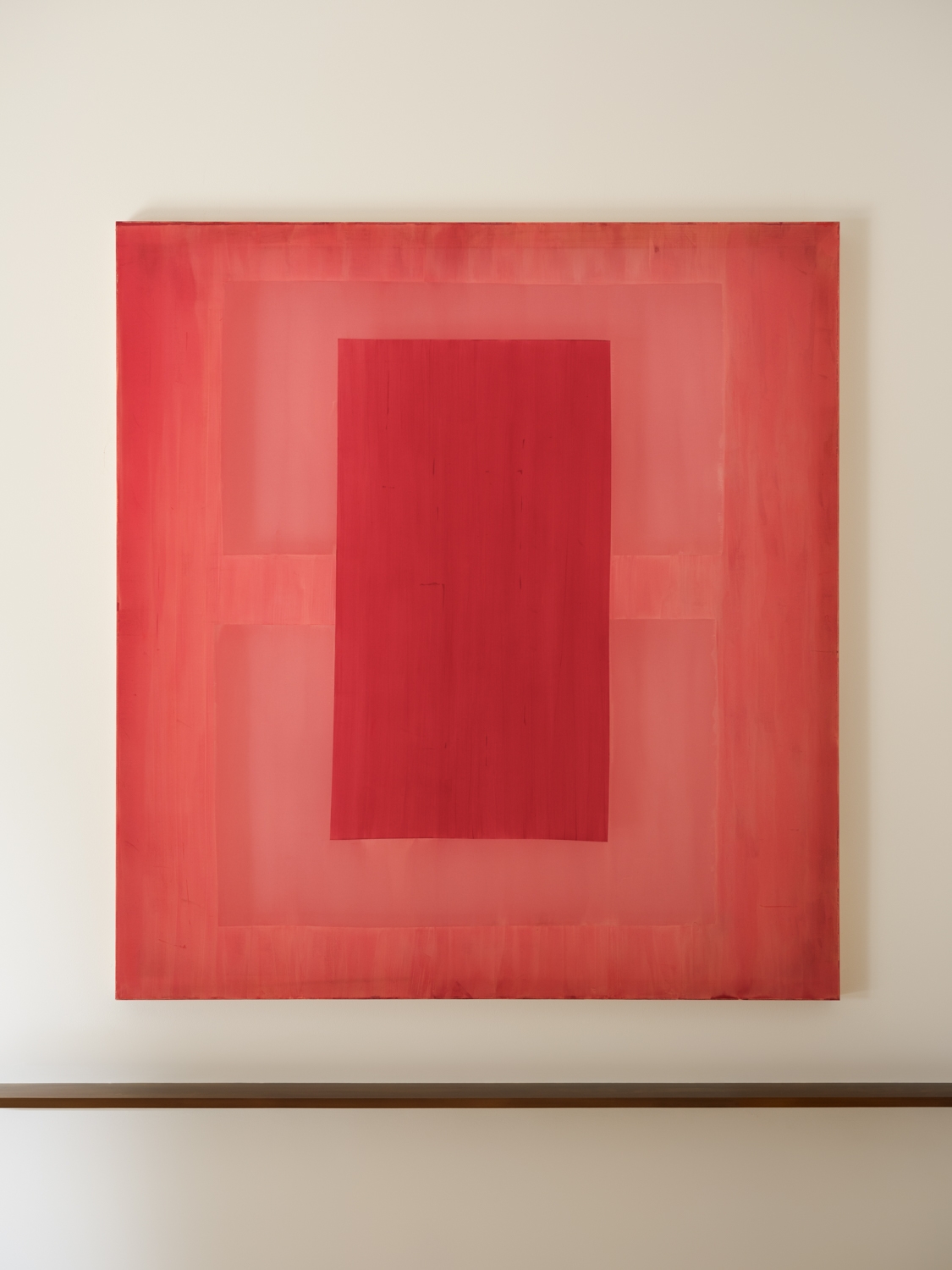 Vertical composition cherry red on blood orange