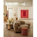 Vertical composition cherry red on blood orange