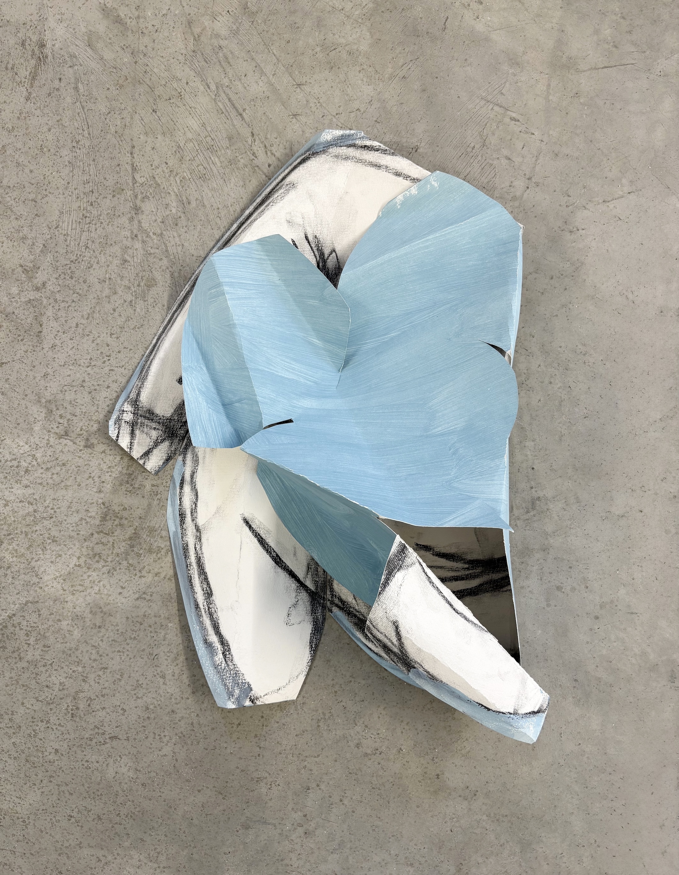 Folded Female, Light Blue Folded form