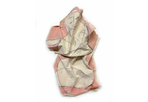 Folded Female, Pink Pose canvas