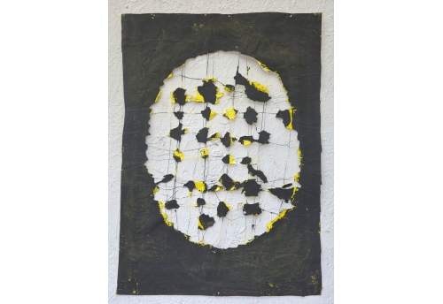 Ovale - Jaune et noir Edward Baran Artworks on paper Zeuxis