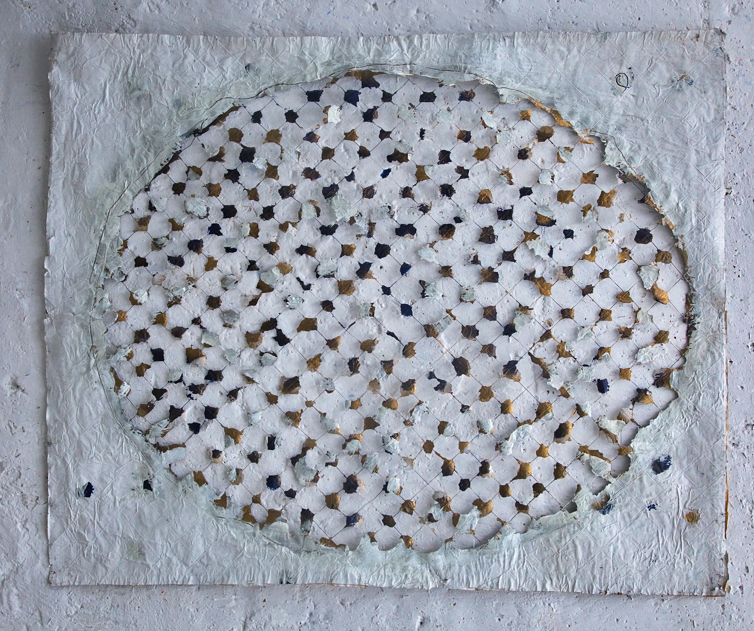 Ovale - Blanc, noir, doré Edward Baran Oeuvre sur papier Zeuxis
